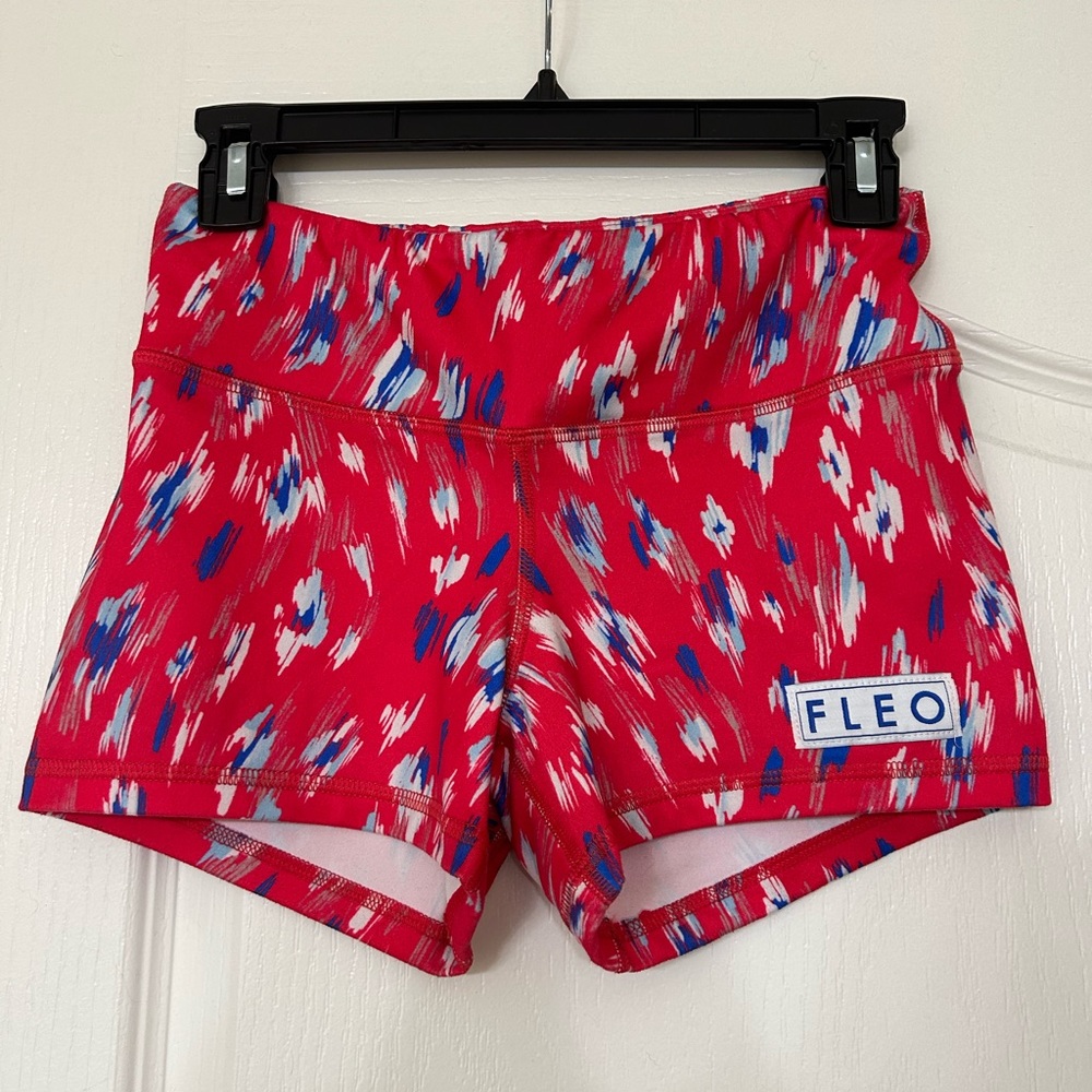 Fleo Red and Blue Athletic Shorts